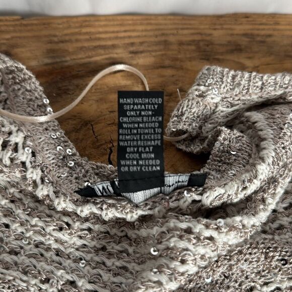 NWOT INC International Concepts Cowl Neck Loose-knit Sparkle Tank Sweater - M - Picture 8 of 8
